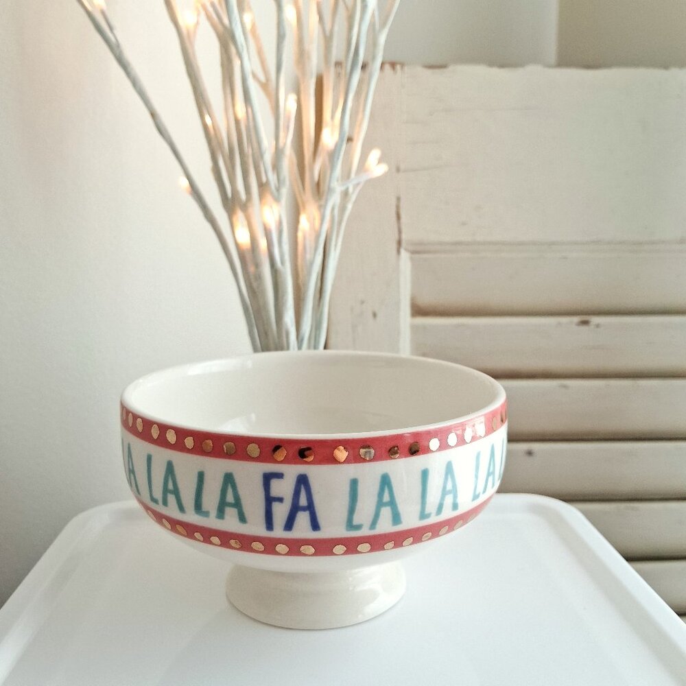 Anthropologie Danielle Kroll Fa La La Christmas Candy Dish